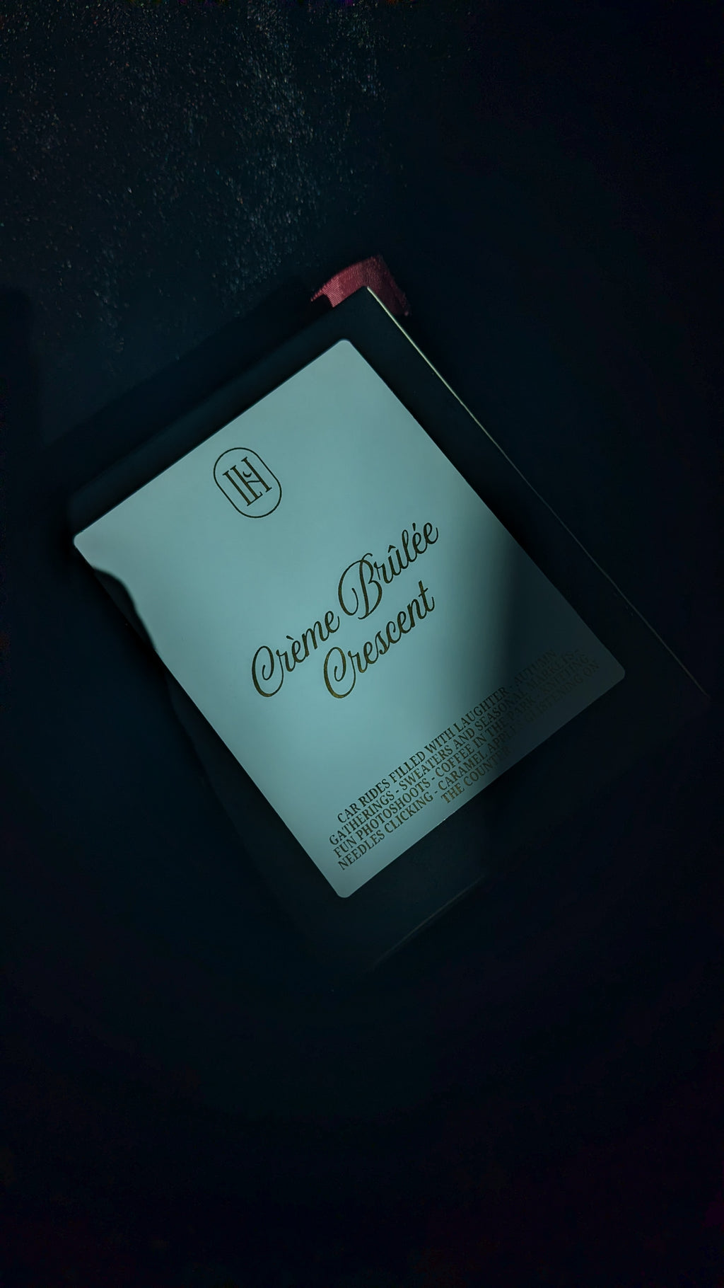 Creme Brulee Crescent Tin Candle