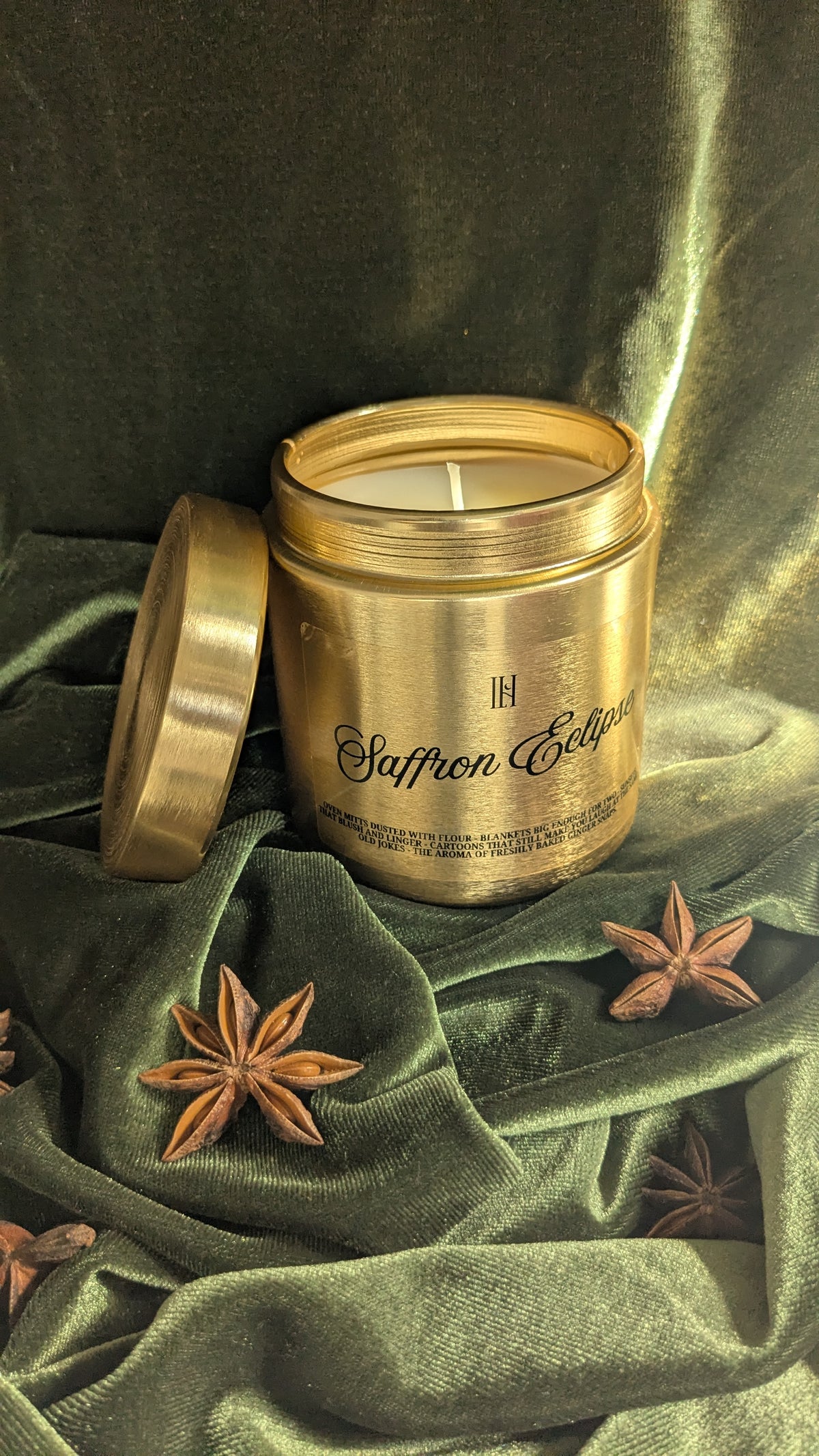 Saffron Eclipse Tin Candle
